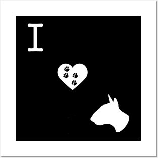 I LOVE BULL TERRIER Posters and Art